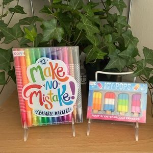 Ooly Erasable Markers and Popsicle Eraser Set